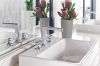 BRIZO Levoir Widespread Lavatory Low Cross Handle Kit — Chrome