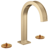 BRIZO Frank Lloyd Wright Widespread Lavatory Faucet with Arc Spout - Less Handles — Luxe Gold