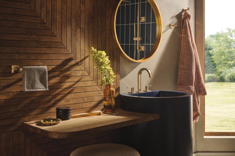 BRIZO Frank Lloyd Wright Widespread Lavatory Gap Lever Handle Kit — Luxe Gold