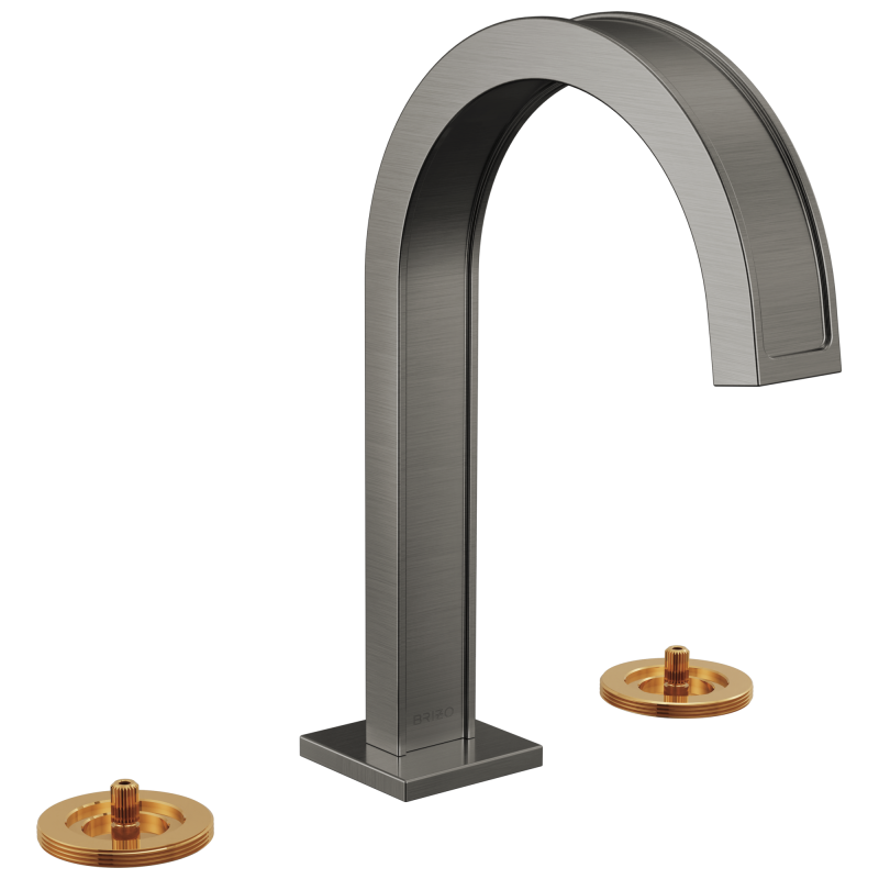 BRIZO Frank Lloyd Wright Widespread Lavatory Faucet with Arc Spout - Less Handles — Luxe Steel