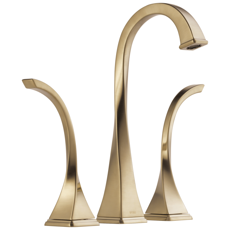 BRIZO Virage Widespread Vessel Lavatory Faucet 1.5 GPM — Luxe Gold