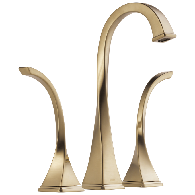 BRIZO Virage Widespread Vessel Lavatory Faucet 1.2 GPM — Luxe Gold