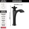 DELTA Dorval Single Handle Mid-Height Vessel Bathroom Faucet — Matte Black