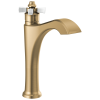 DELTA Dorval Single Handle Mid-Height Vessel Bathroom Faucet — Champagne Bronze / Porcelain