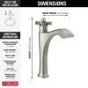 DELTA Dorval Single Handle Mid-Height Vessel Bathroom Faucet — Stainless