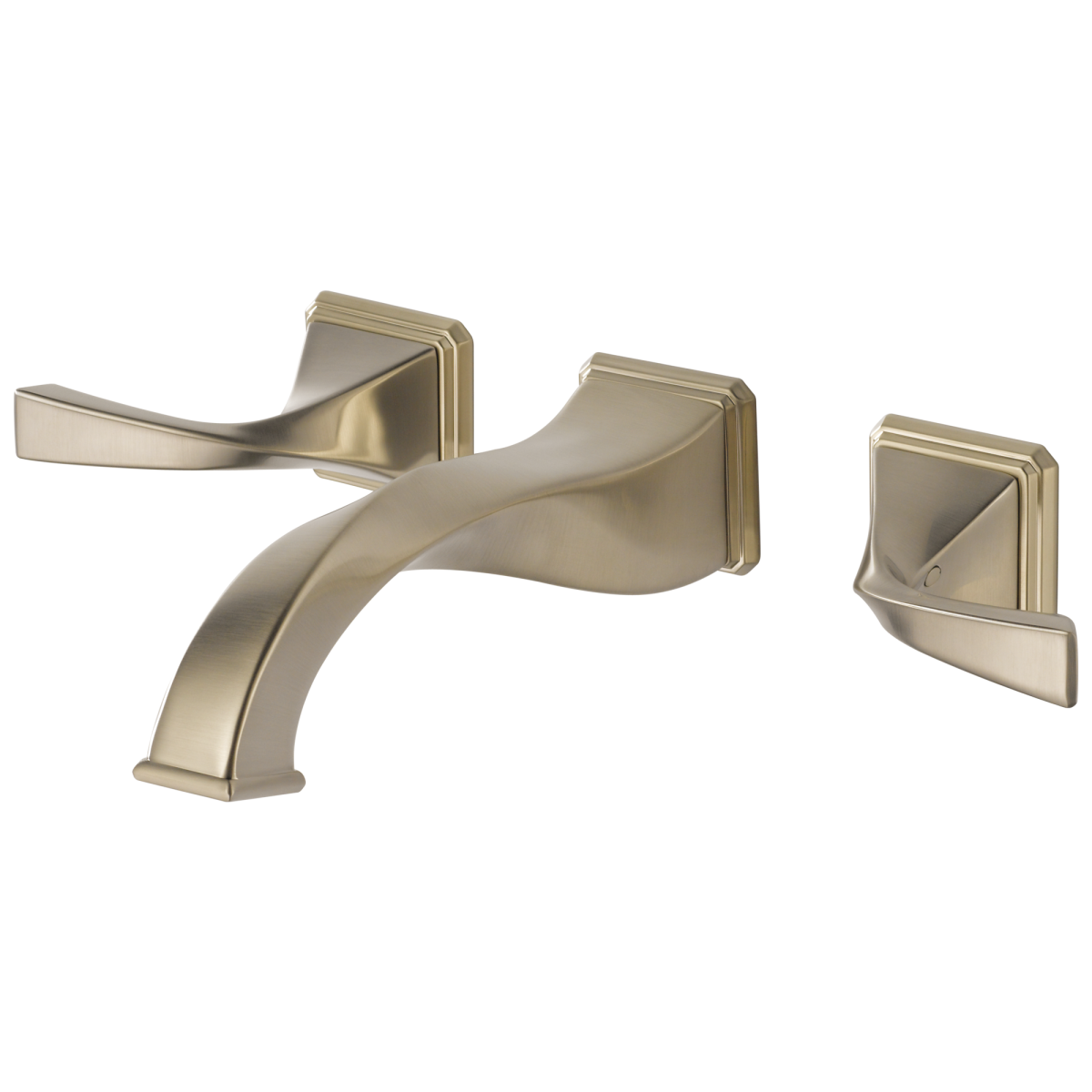 BRIZO Virage Two-Handle Wall Mount Lavatory Faucet 1.5 GPM — Brushed Nickel
