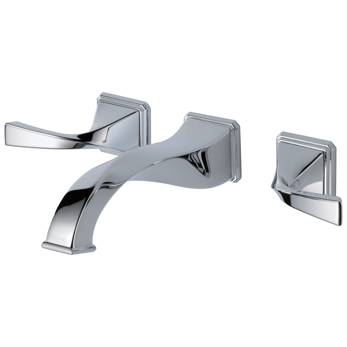BRIZO Virage Two-Handle Wall Mount Lavatory Faucet 1.2 GPM — Chrome