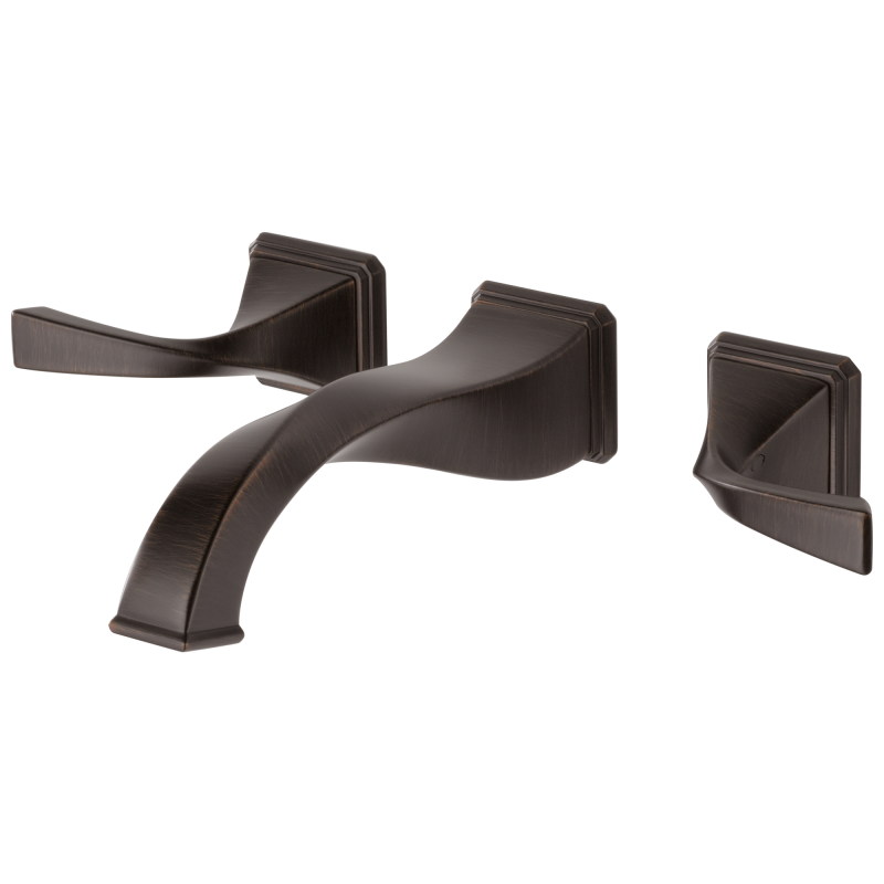 BRIZO Virage Two-Handle Wall Mount Lavatory Faucet 1.5 GPM — Venetian Bronze