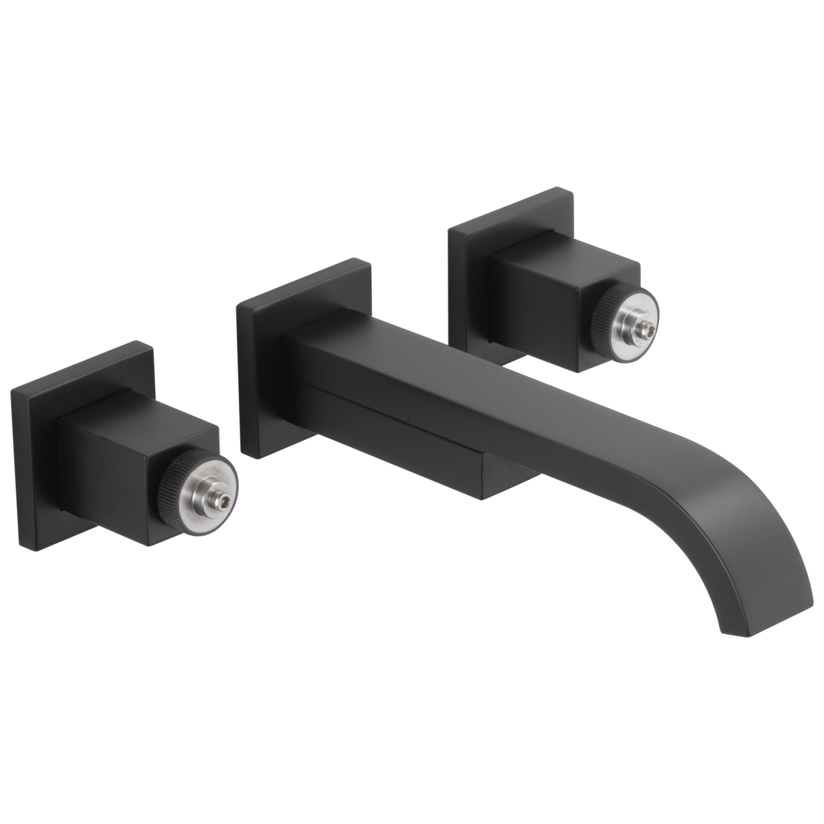 BRIZO Siderna Two-Handle Wall Mount Lavatory Faucet - Less Handles 1.5 GPM — Matte Black
