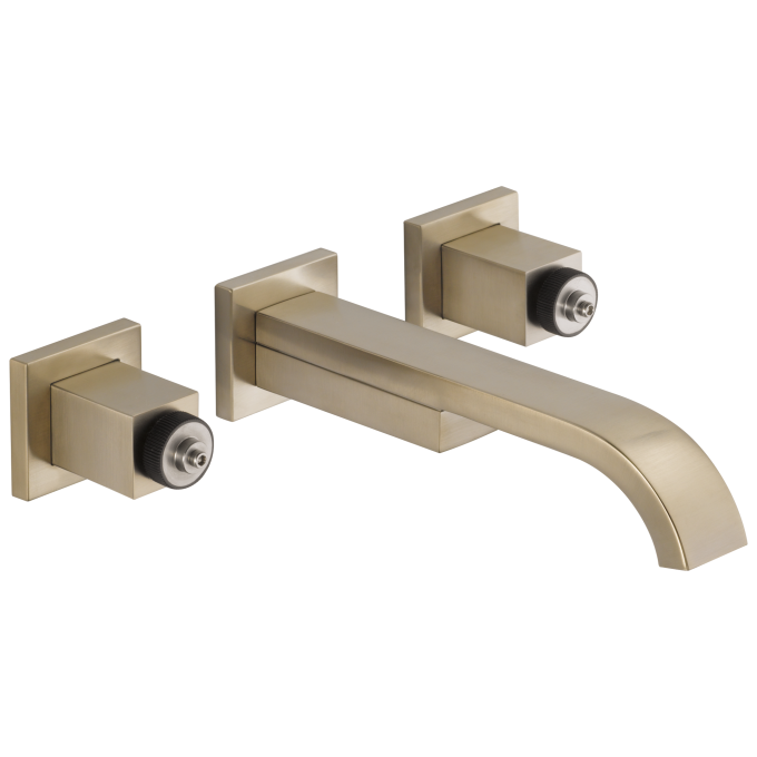 BRIZO Siderna Two-Handle Wall Mount Lavatory Faucet - Less Handles 1.2 GPM — Brushed Nickel