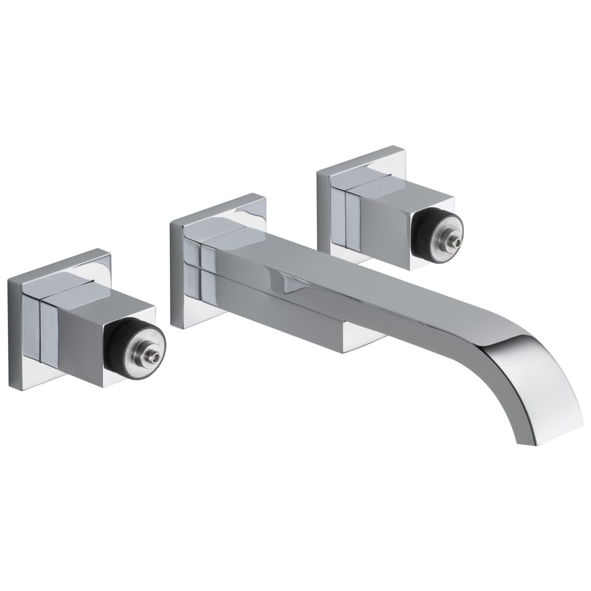 BRIZO Siderna Two-Handle Wall Mount Lavatory Faucet - Less Handles 1.2 GPM — Chrome