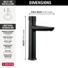 DELTA Galeon Single Handle Mid-Height Bathroom Faucet — Matte Black