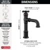 DELTA Broderick Single Handle Bathroom Faucet — Matte Black