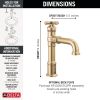 DELTA Broderick Single Handle Bathroom Faucet — Lumicoat® Champagne Bronze