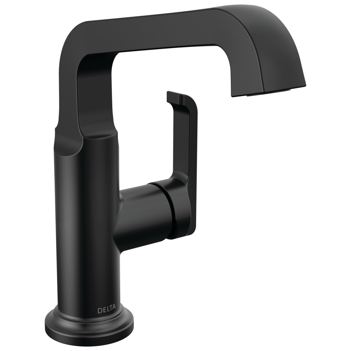 DELTA Tetra Single Handle Mid-Height Vessel Bathroom — Matte Black
