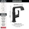 DELTA Tetra Single Handle Mid-Height Vessel Bathroom — Matte Black