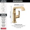DELTA Tetra Single Handle Mid-Height Vessel Bathroom — Lumicoat® Champagne Bronze