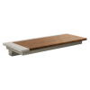 BRIZO Frank Lloyd Wright Wall Shelf — Luxe Nickel / Teak Wood
