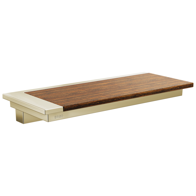 BRIZO Frank Lloyd Wright Wall Shelf — Polished Nickel Wood