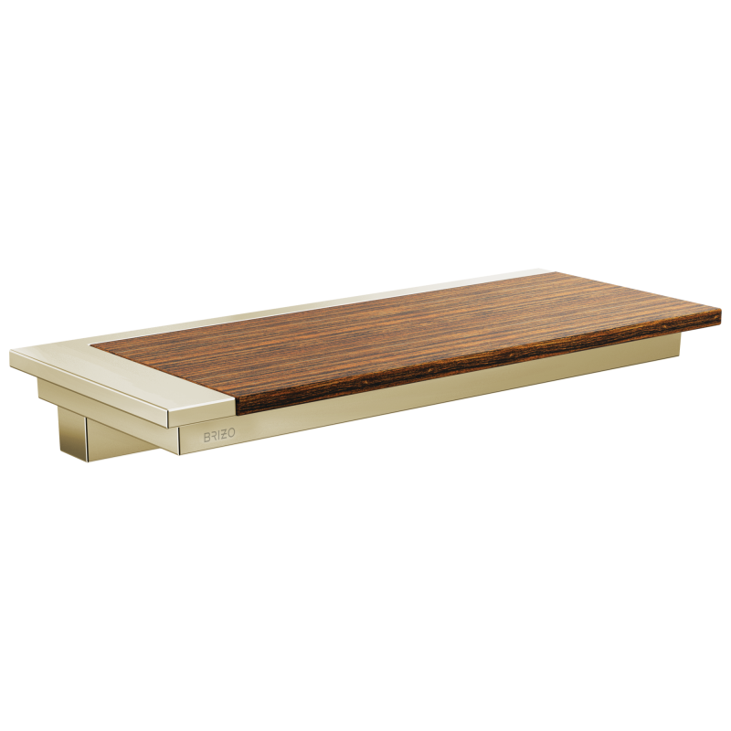 BRIZO Frank Lloyd Wright Wall Shelf — Polished Nickel Wood