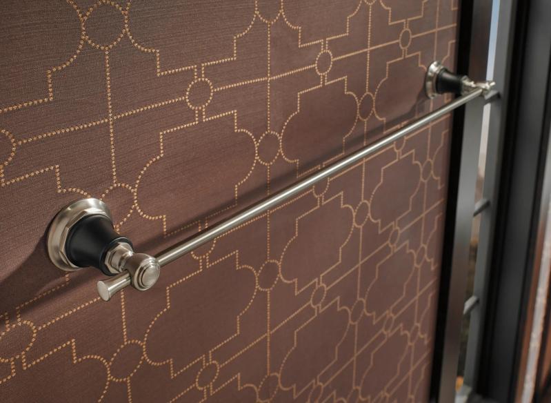 BRIZO Rook 24" Towel Bar — Luxe Nickel  /Matte Black