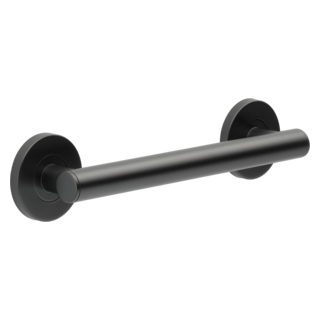 BRIZO 12" Linear Round Grab Bar — Matte Black