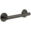 BRIZO 12" Linear Round Grab Bar — Brilliance Black Onyx