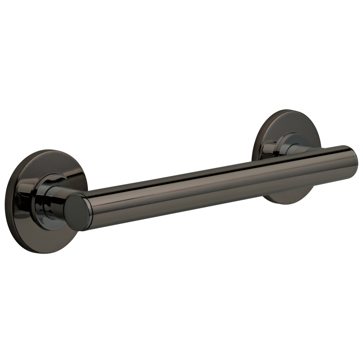 BRIZO 12" Linear Round Grab Bar — Brilliance Black Onyx