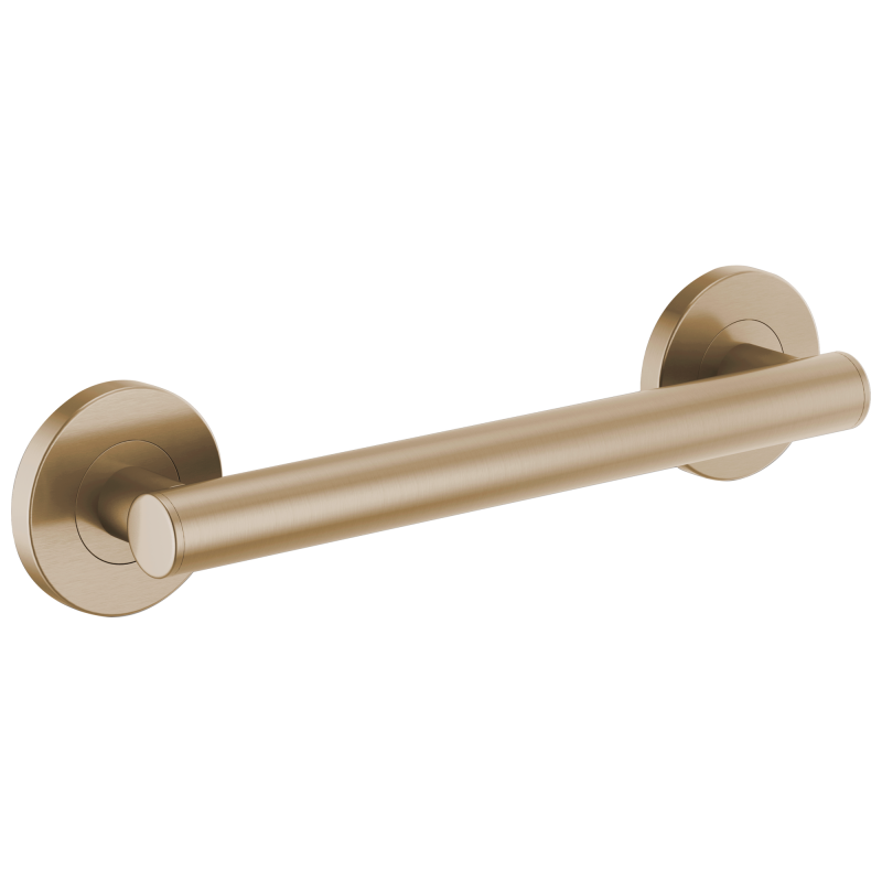 BRIZO 12" Linear Round Grab Bar — Luxe Gold