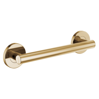 BRIZO 12" Linear Round Grab Bar — Polished Gold
