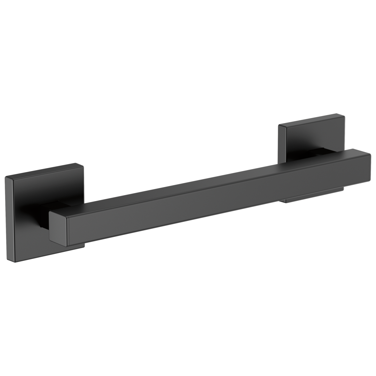 BRIZO 12" Linear Square Grab Bar — Matte Black
