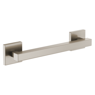 BRIZO 12" Linear Square Grab Bar — Luxe Nickel