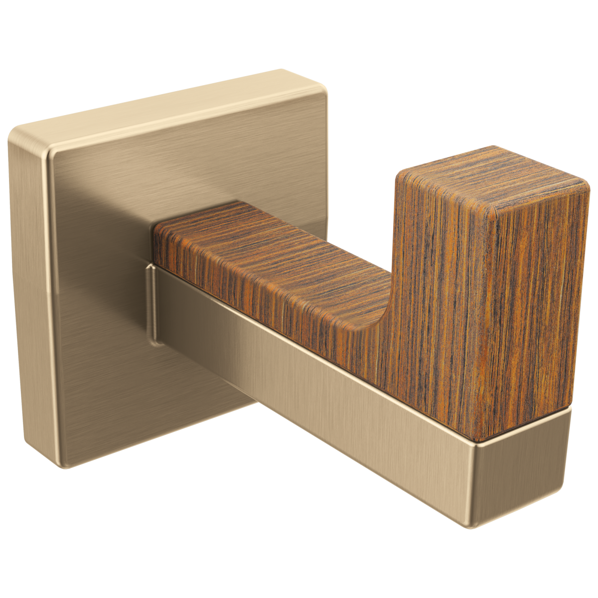 BRIZO Frank Lloyd Wright Robe Hook — Luxe Gold / Wood