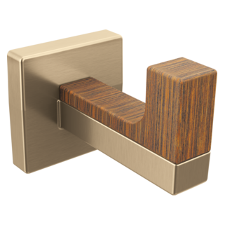 BRIZO Frank Lloyd Wright Robe Hook — Luxe Gold / Wood