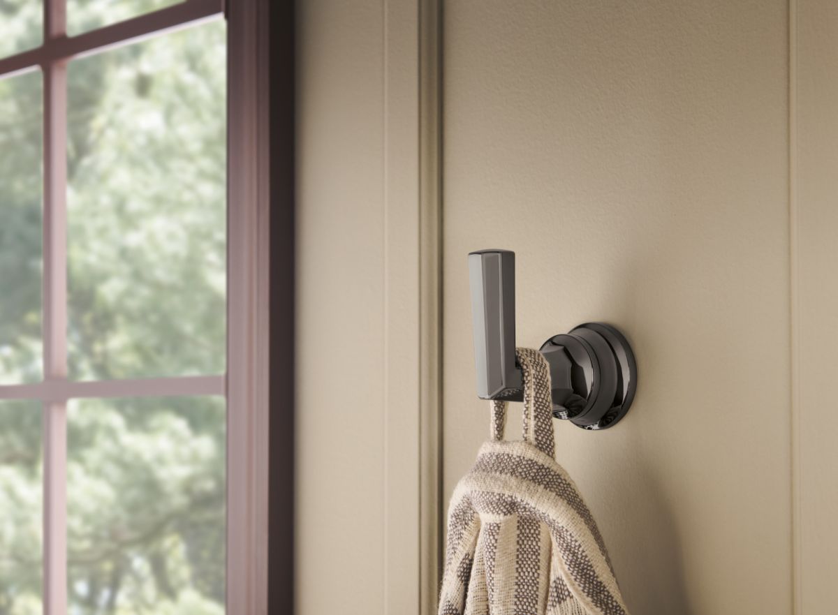 BRIZO Beauclere Single Robe Hook — Brilliance Black Onyx