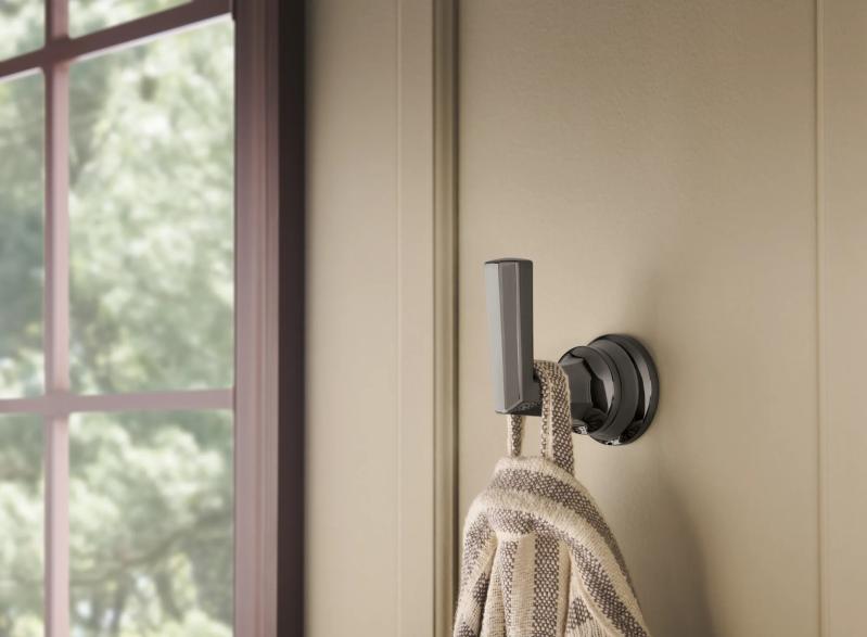 BRIZO Beauclere Single Robe Hook — Brilliance Black Onyx