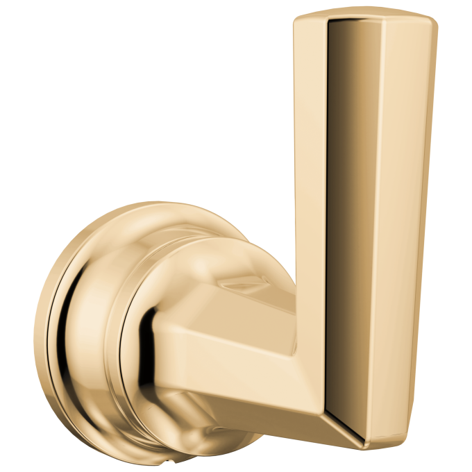 BRIZO Beauclere Single Robe Hook — Polished Gold