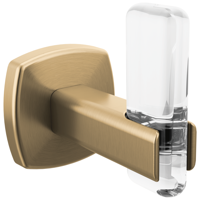 BRIZO Allaria Robe Hook — Luxe Gold / Clear Acrylic