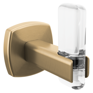 BRIZO Allaria Robe Hook — Luxe Gold / Clear Acrylic