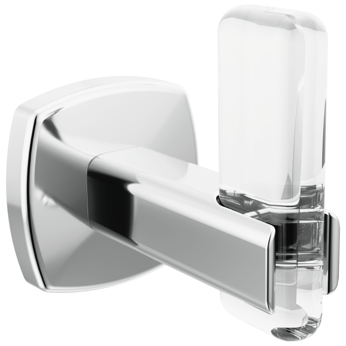 BRIZO Allaria Robe Hook — Polished Chrome / Clear Acrylic