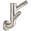 BRIZO Litze Rotating Double Robe Hook With Knurling — Luxe Nickel