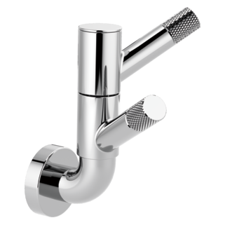 BRIZO Litze Rotating Double Robe Hook With Knurling — Chrome