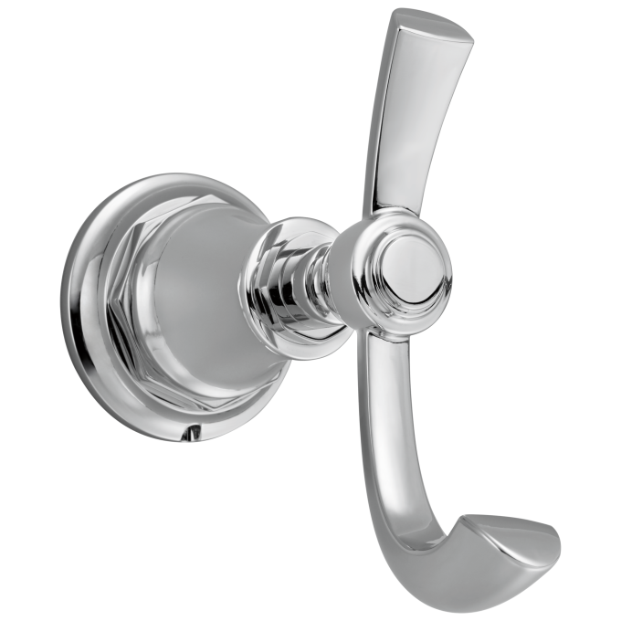BRIZO Rook Double Robe Hook — Chrome