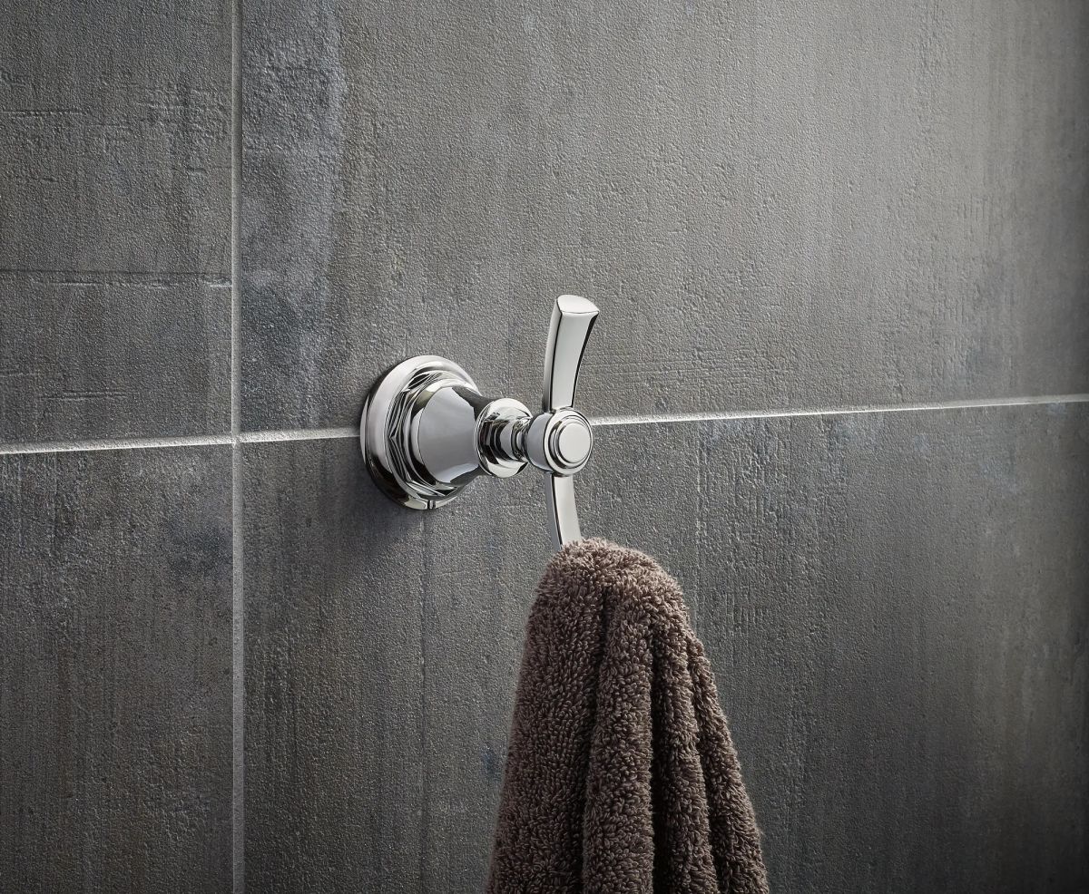 BRIZO Rook Double Robe Hook — Chrome