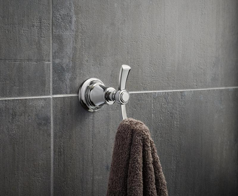 BRIZO Rook Double Robe Hook — Chrome