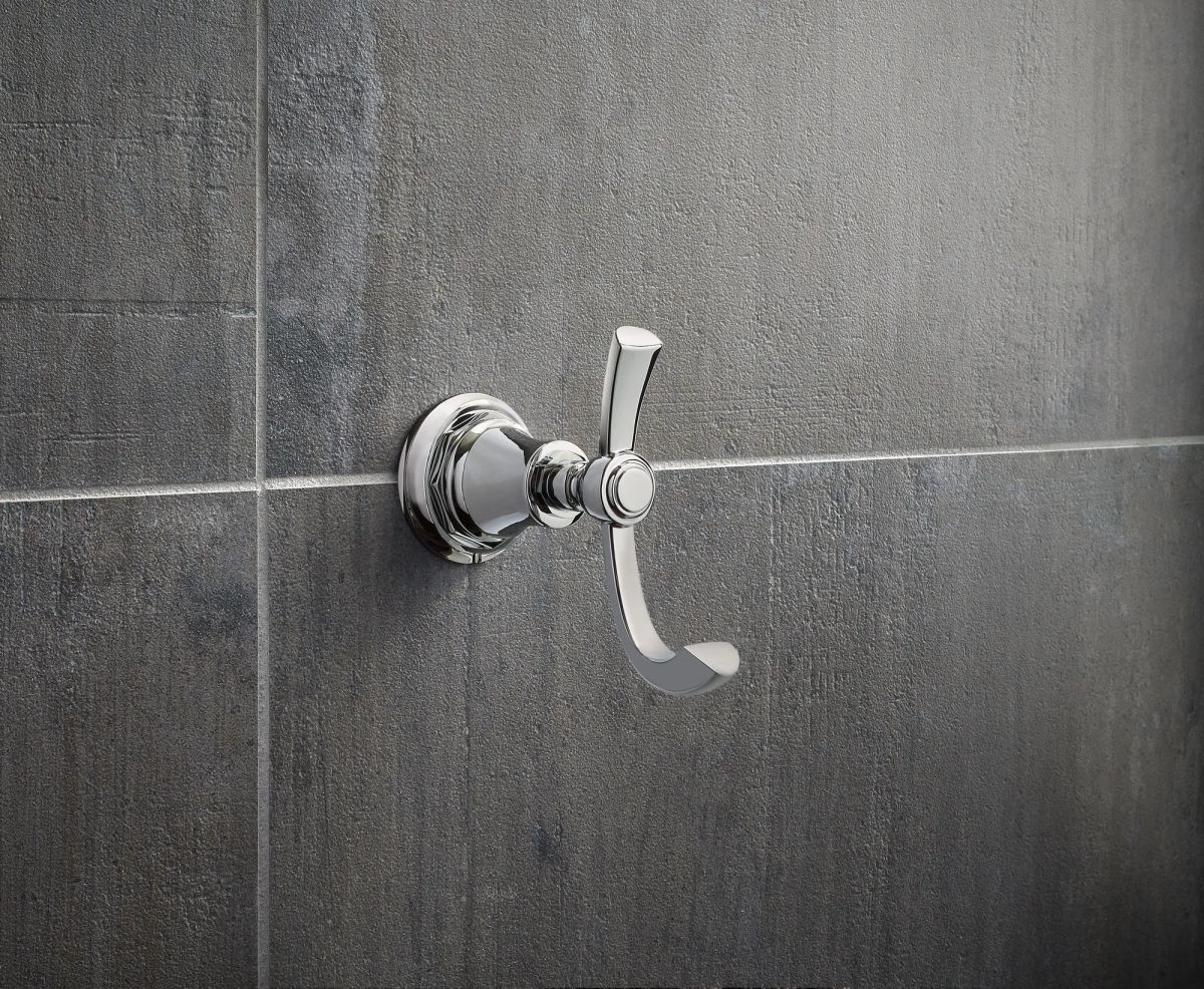 BRIZO Rook Double Robe Hook — Chrome