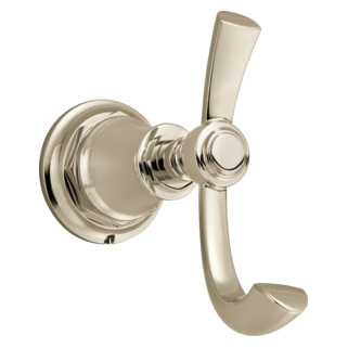 BRIZO Rook Double Robe Hook — Polished Nickel