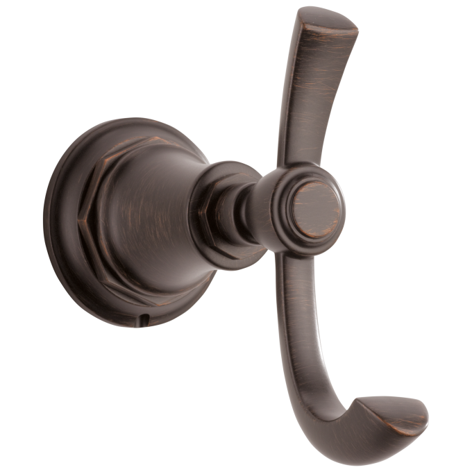BRIZO Rook Double Robe Hook — Venetian Bronze