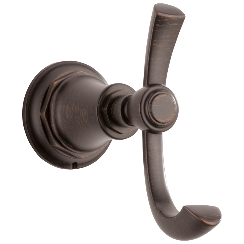 BRIZO Rook Double Robe Hook — Venetian Bronze