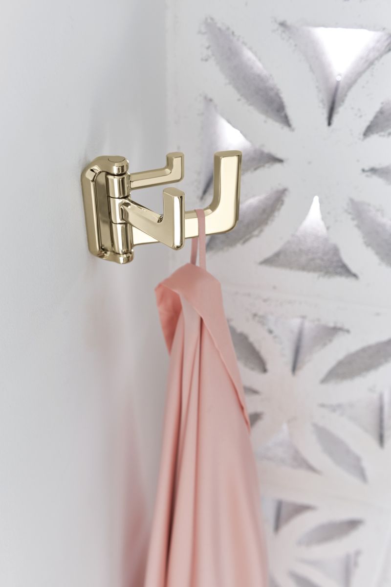 BRIZO Levoir Hinged Robe Hook — Polished Nickel